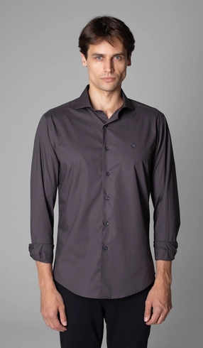 Camisa Manga Longa Lisa Slim Stretch