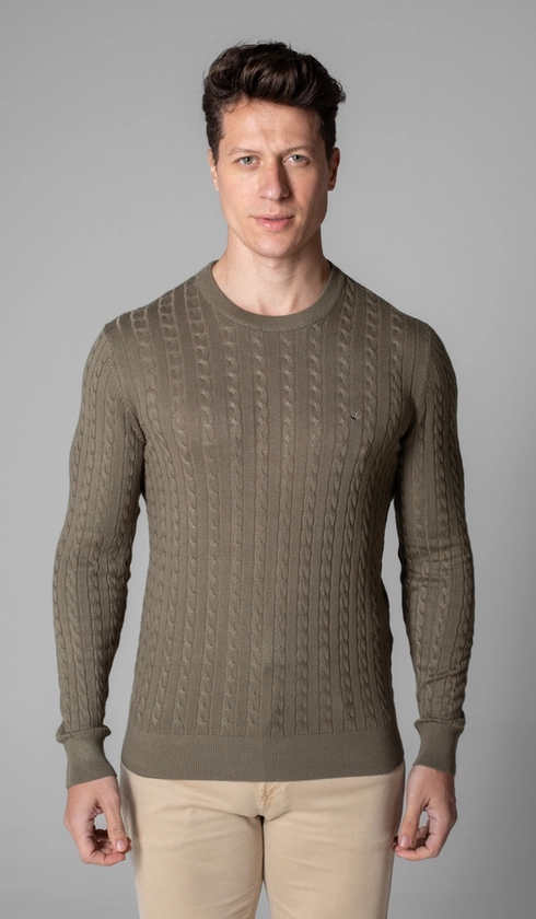 Malha Tricot Gola Careca Fantasia