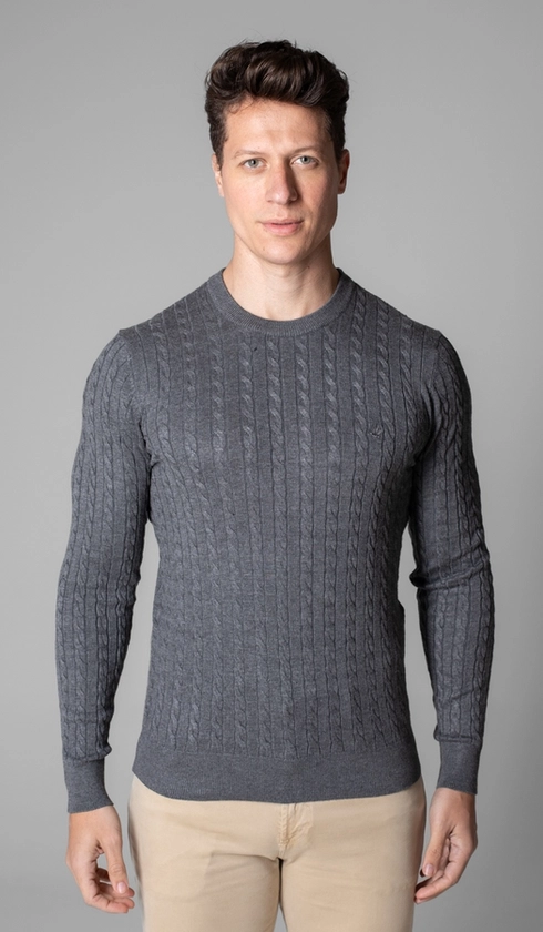 Malha Tricot Gola Careca Fantasia