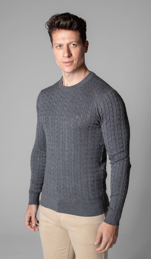 Malha Tricot Gola Careca Fantasia