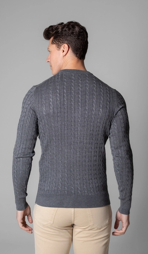 Malha Tricot Gola Careca Fantasia