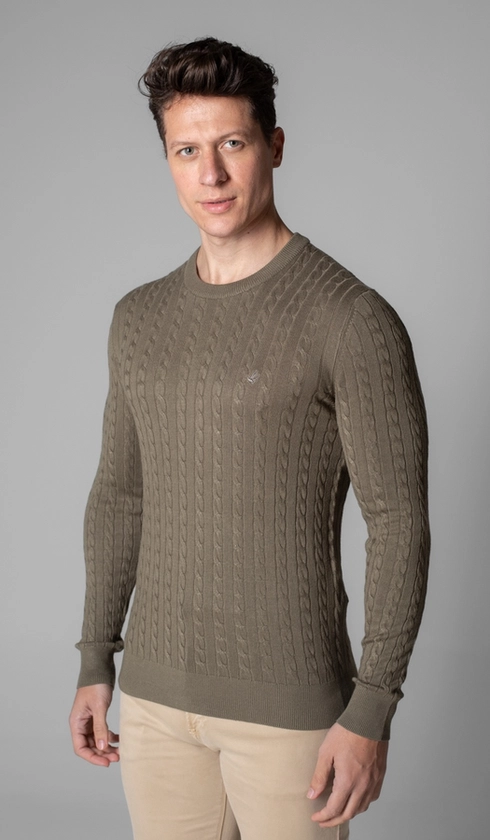 Malha Tricot Gola Careca Fantasia