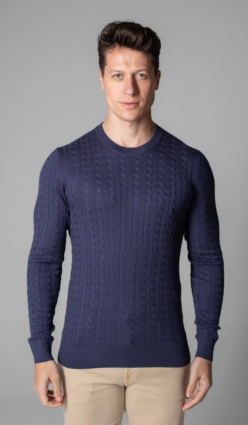 Malha Tricot Gola Careca Fantasia