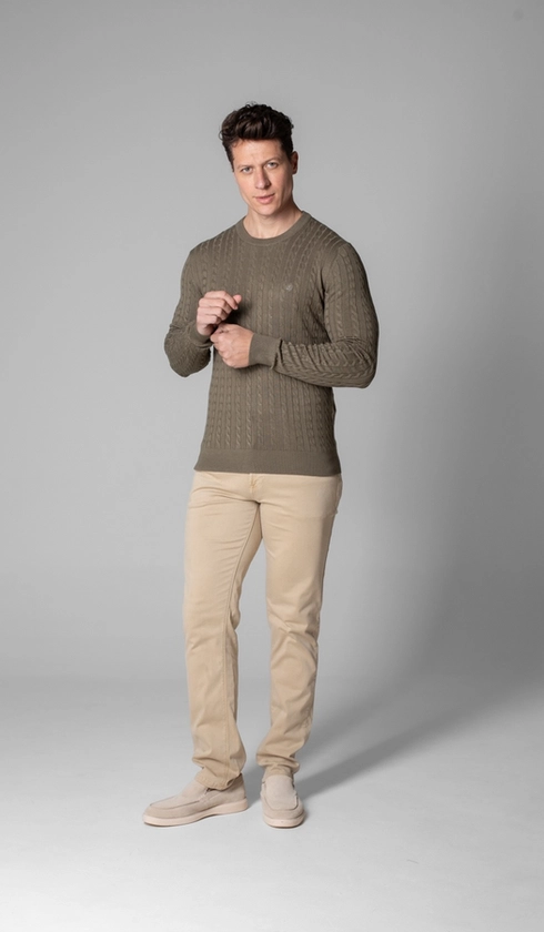 Malha Tricot Gola Careca Fantasia