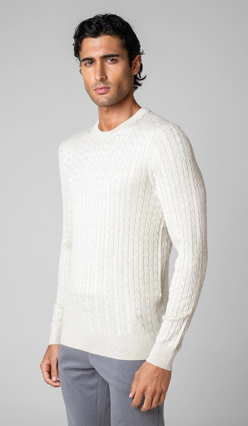 Malha Tricot Gola Careca Fantasia
