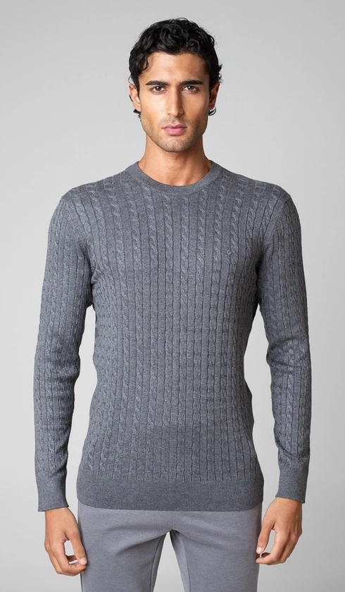 Malha Tricot Gola Careca Fantasia