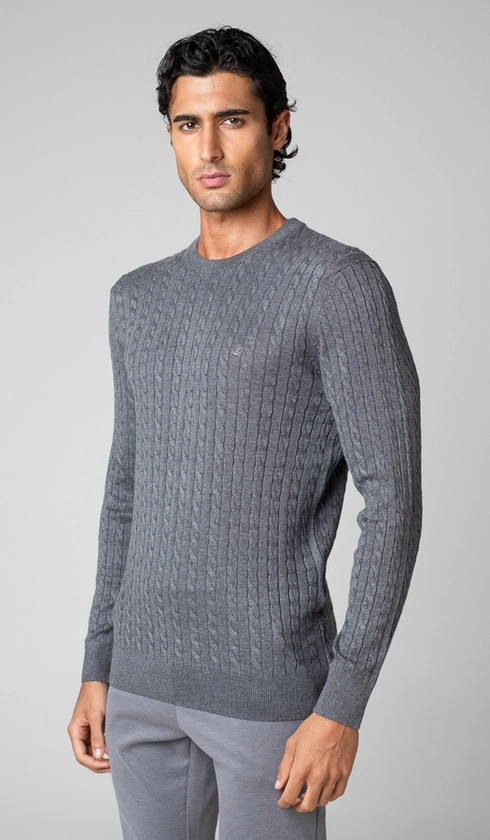 Malha Tricot Gola Careca Fantasia