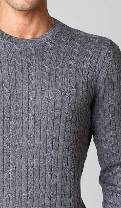Malha Tricot Gola Careca Fantasia