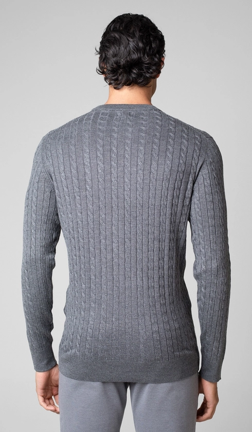 Malha Tricot Gola Careca Fantasia