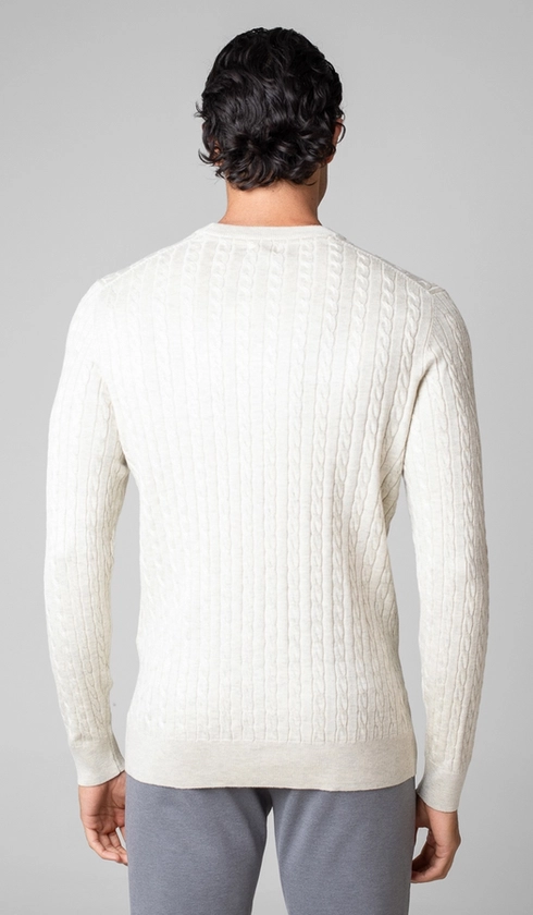 Malha Tricot Gola Careca Fantasia