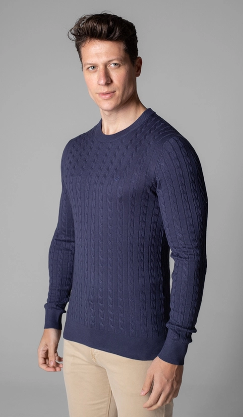 Malha Tricot Gola Careca Fantasia