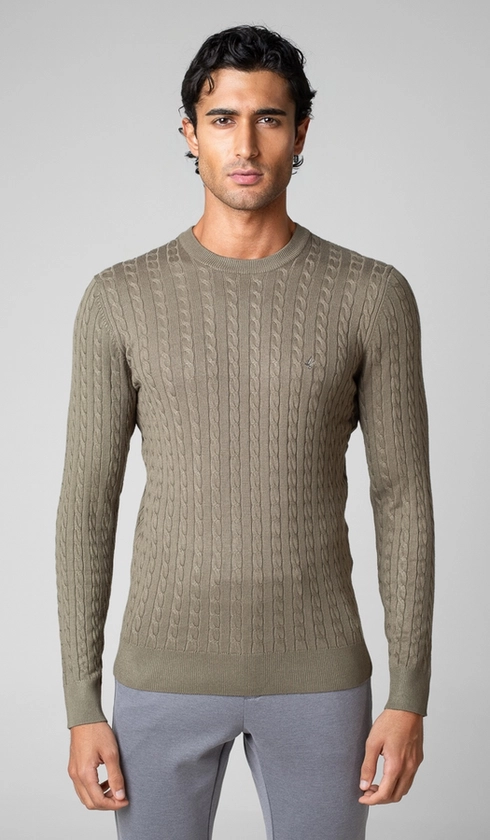 Malha Tricot Gola Careca Fantasia