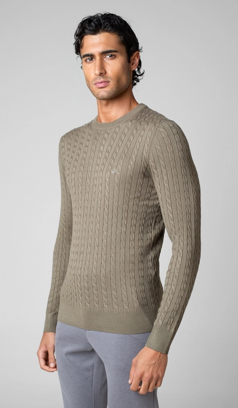 Malha Tricot Gola Careca Fantasia