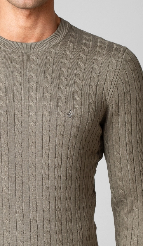 Malha Tricot Gola Careca Fantasia