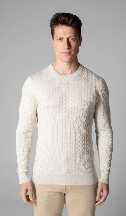 Malha Tricot Gola Careca Fantasia