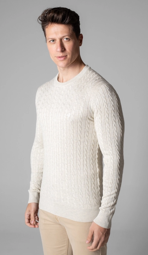 Malha Tricot Gola Careca Fantasia