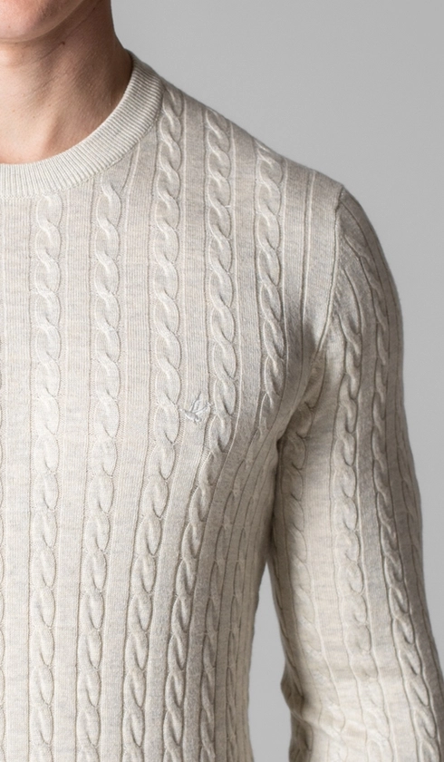 Malha Tricot Gola Careca Fantasia
