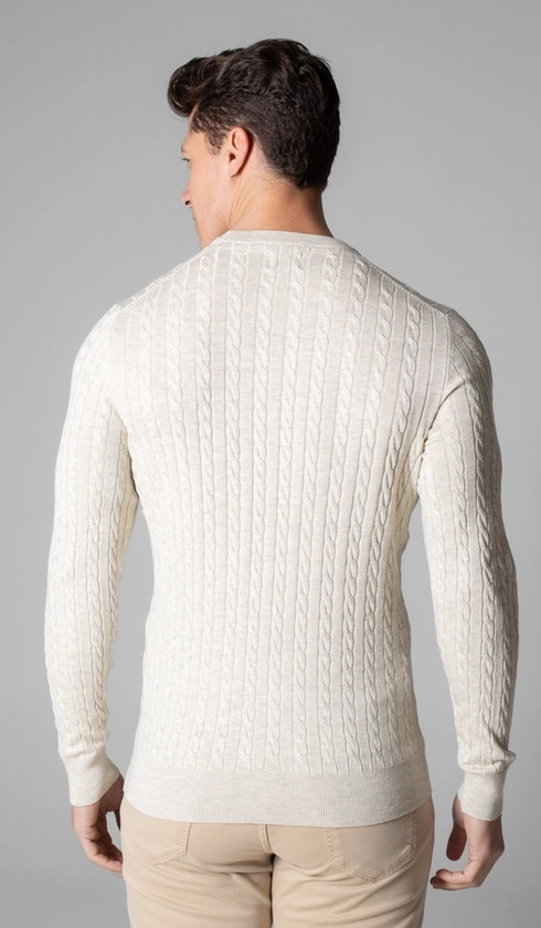 Malha Tricot Gola Careca Fantasia