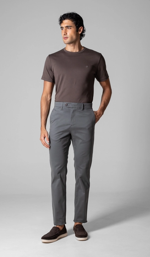 Calça de Sarja Bolso Faca com Stretch
