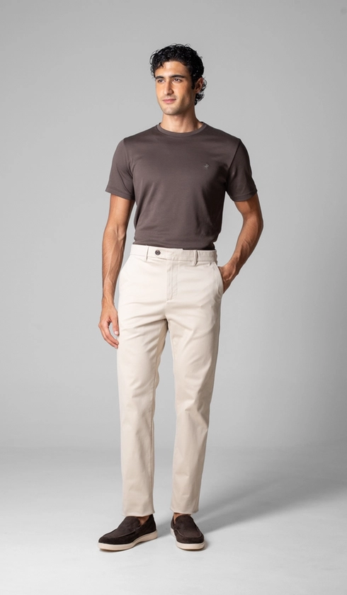 Calça de Sarja Bolso Faca com Stretch