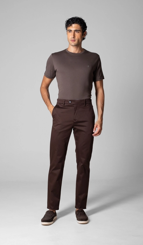 Calça de Sarja Bolso Faca com Stretch