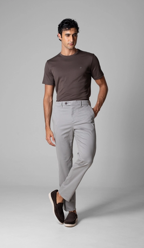 Calça de Sarja Bolso Faca com Stretch