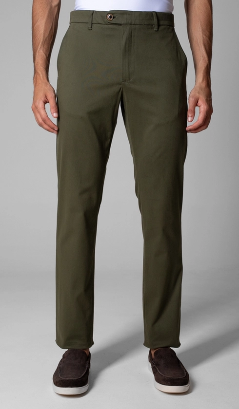 Calça de Sarja Bolso Faca com Stretch