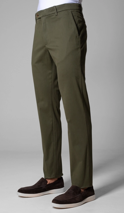 Calça de Sarja Bolso Faca com Stretch