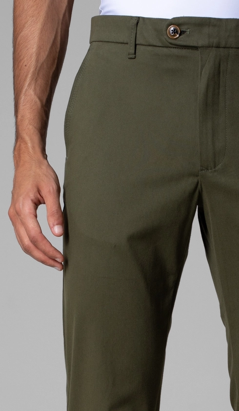 Calça de Sarja Bolso Faca com Stretch