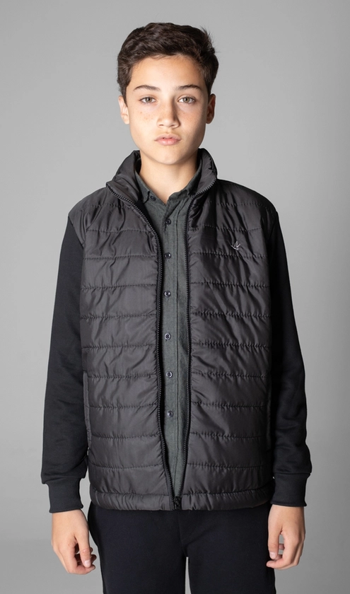 Jaqueta Moletom/nylon Gola Alta Matelasse