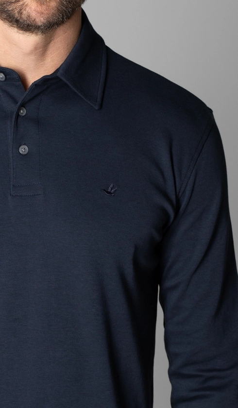 Polo Manga Longa Lisa Interlok