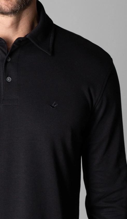 Polo Manga Longa Lisa Interlok