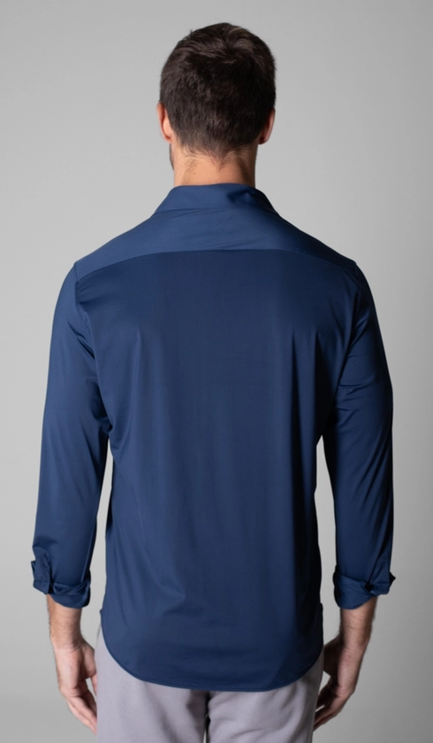 Camisa Manga Longa Lisa Malha Poliamida