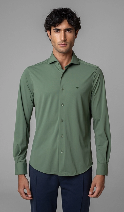 Camisa Manga Longa Lisa Malha Poliamida