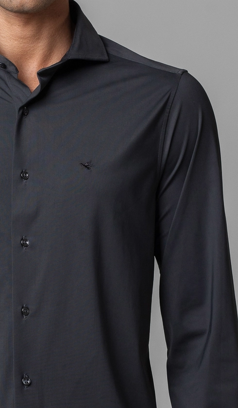 Camisa Manga Longa Lisa Malha Poliamida