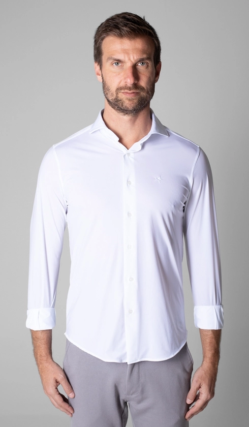 Camisa Manga Longa Lisa Malha Poliamida