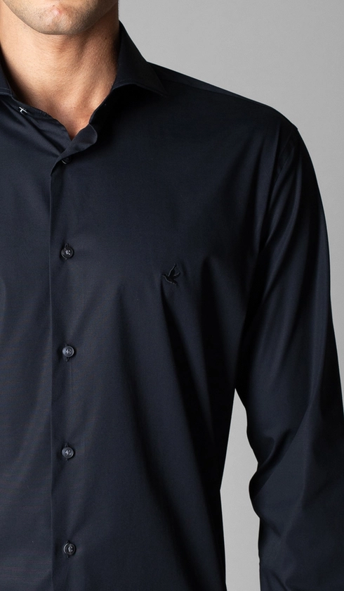 Camisa Manga Longa Lisa Slim Luthai