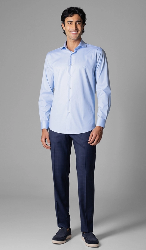 Camisa Manga Longa Lisa Slim Luthai