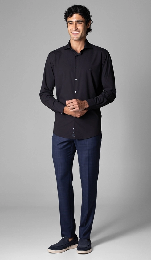 Camisa Manga Longa Lisa Slim Luthai