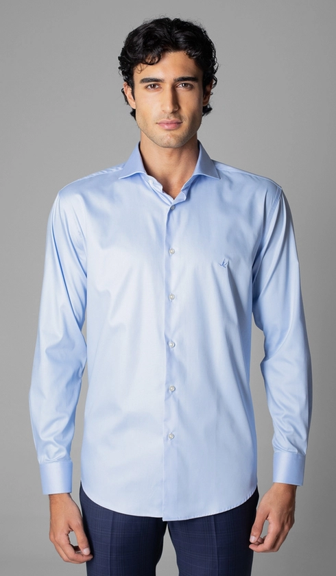 Camisa Manga Longa Lisa Slim Luthai