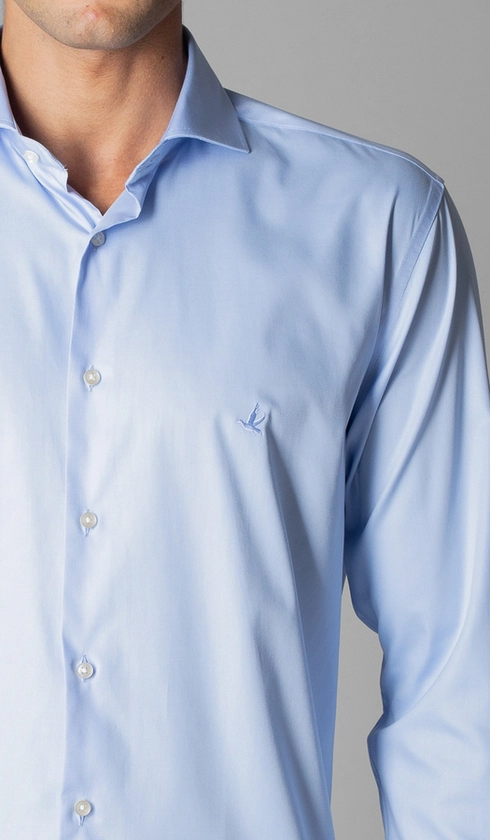 Camisa Manga Longa Lisa Slim Luthai