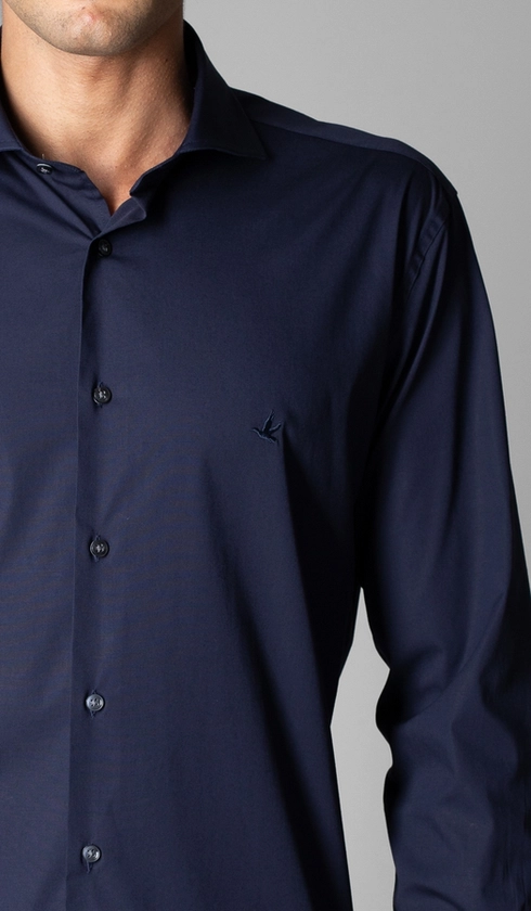 Camisa Manga Longa Lisa Slim Luthai