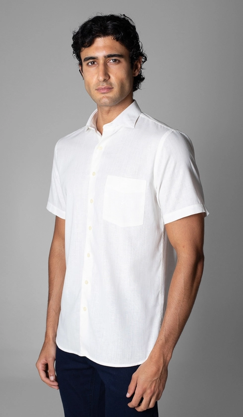 Camisa Manga Curta Fio a Fio Red