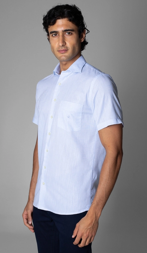 Camisa Manga Curta Fio a Fio Red