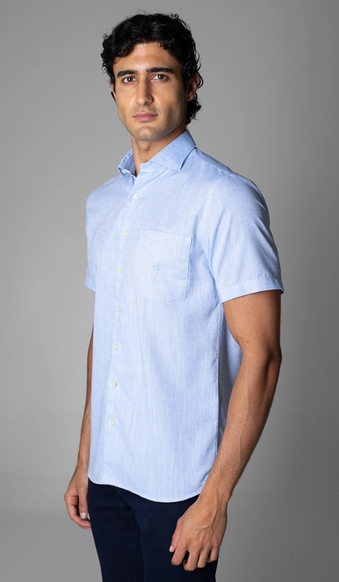 Camisa Manga Curta Fio a Fio Red