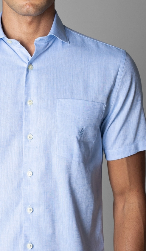 Camisa Manga Curta Fio a Fio Red