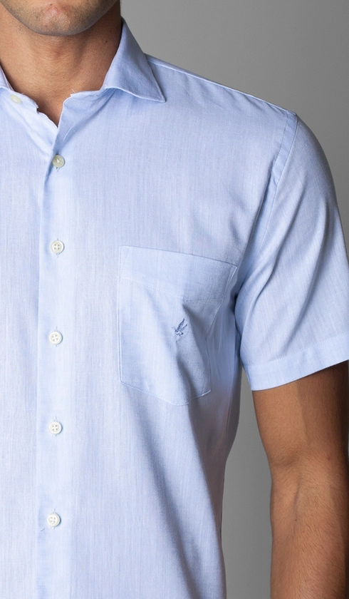 Camisa Manga Curta Fio a Fio Red