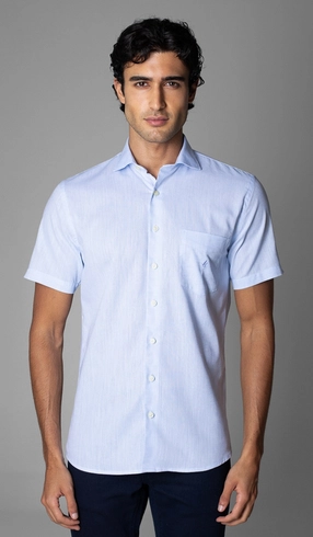 Camisa Manga Curta Fio a Fio Red