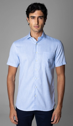 Camisa Manga Curta Fio a Fio Red