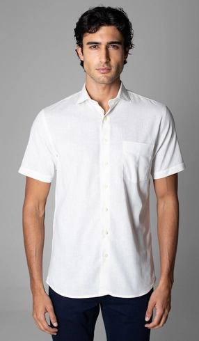 Camisa Manga Curta Fio a Fio Red